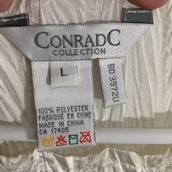 ConradC Collection textured tank, Sz Lg, ivory, good condition - Picture 4 of 6